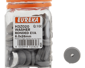 Eureka 100 x Bonded EVA Washers 6 x 26 mm