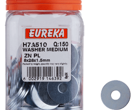 Eureka 150 x Medium Washers 8 x 28 x 1.5 mm