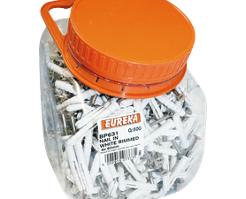 Eureka 8 x 60 mm Nail In White Rimmed 500 Pack