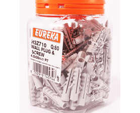 Eureka H3Z710 4.5 x 38 mm Wall Plug and Screw 80 Pack