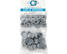 ViewProtect 24 x Cover Caps and Washers Grey