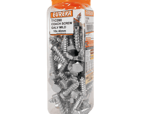 Eureka 10 x 40 mm Coach Screw Q75 Galvanised Mild