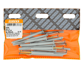 Eureka 6V50 6 x 80 mm Nail In Nylon Countersunk 15 Pack