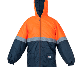 Beck Jacket 2 Tone Hi Viz Thermal Silver Refl Tape Navy M