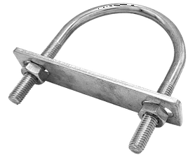 Build and Fix U-Bolt Plate and Nuts 8 x 65 mm