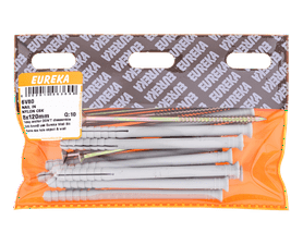 Eureka 6V80 8 x 120 mm Nail In Nylon Countersunk 10 Pack