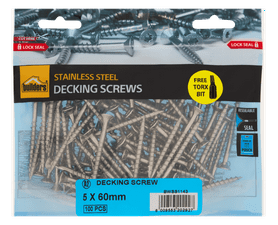 Build and Fix 100 x Decking Screws 5 x 60 mm