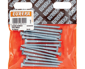 Eureka 15 x Galvanised Coach Screws 5 x 60 mm