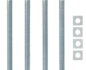 Eureka 6 x 75 mm Gutter Bolt and Nut 4 Pack