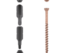 Eureka 900 x Smooth Shank Decking Screws Copper 4.5 x 60 x 4.5 mm