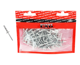 Rutherford 50 x Large Flange Aluminium Rivets 27 x 4.8 mm