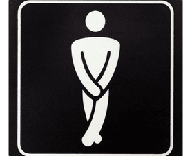 Parrot Products Gents Toilet Sign White and Black 150 x 150 mm