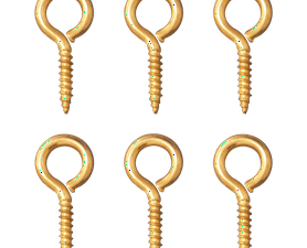 Eureka 2B96 19 x 41 mm Screw Eye Brass Plated 4 Pack