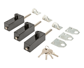 Jaguar 3 x Bolt Patio Lock Black