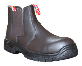 Ross CHBR-BOOT12 Chelsea Safety Boots Brown Size 12