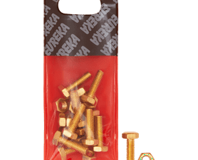 Eureka 1CN30U 6 x 20 mm Set Screw and Nut Solid Brass 10 Pack