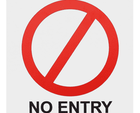 Parrot Products No Entry Sign Red and White 150 x 150 mm
