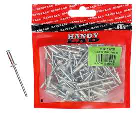 Rutherford 100 x Peeled Rivets 12 x 4 mm
