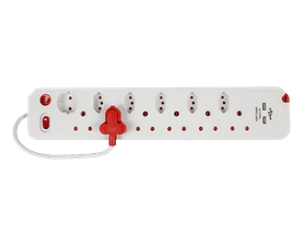 Electricmate 12-Way Switched Multi-Plug with 2 x USB White