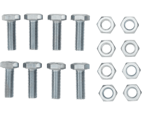Eureka 10 x 30 mm Galvanised Hex Screw and Nut Set 8 Pack