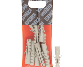 Eureka 3H40 8 x 40 mm Wall Plug Grey 10 Pack