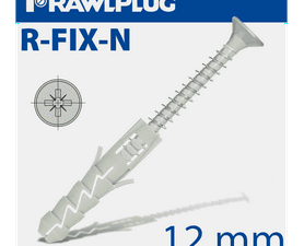 Rawlplug Nylon Expansion Plug and Screws White 12 x 60 mm