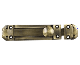 Euro Brass Bolt Flat Antique Brass 150 mm