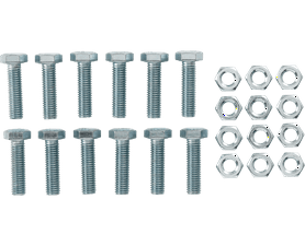 Eureka 8 x 30 mm Galvanised Screw and Nut Set 12 Pack