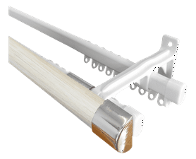 Double Rod and Track Chalkwash 33 x 3000 mm