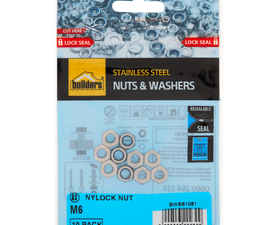 Build and Fix 10 x 6mm Stainless Steel Nylock Nuts