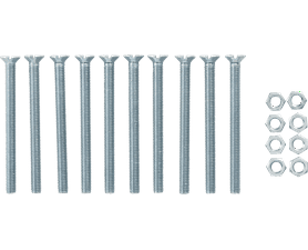 Eureka 5 x 60 mm Machine Screw and Nut Countersunk 8 Pack
