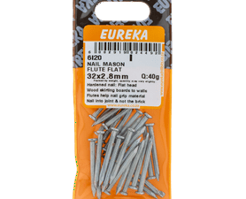Eureka Fluted Flat Head Mason Nails 32 mm
