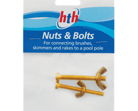 HTH Replacement Nuts and Bolts – 2 Sets for Pool Skimmers and Leaf Rakes