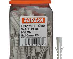 Eureka H3Z790 8 x 40 mm Wall Plug Nylon 80 Pack