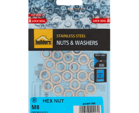 Build and Fix 20 x M8 Stainless Steel Hex Nuts