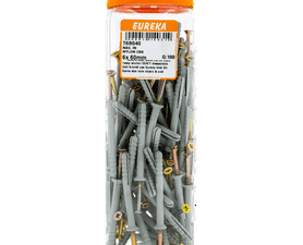 Eureka 100 x Countersunk Nail in Nylon Anchors 6 x 60 mm