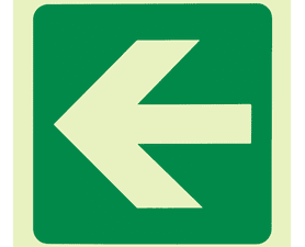 Parrot Products Photoluminescent E22 Arrow Left Sign Green 190 mm