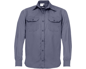 Beck Cotton Long Sleeve Shirt Grey Extra L