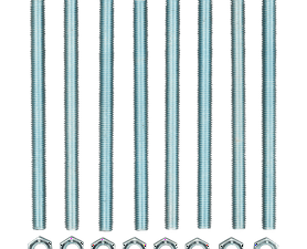 Eureka 8 x 125 mm Galvanised Screw and Nut Set 8 Pack