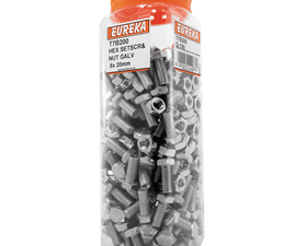 Eureka 150 x Galvanised Hex Screws and Nuts 8 x 20 mm