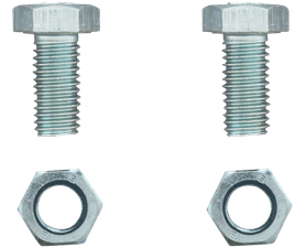 Eureka 12 x 25 mm Galvanised Hex Screw and Nut 2 Pack