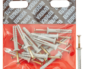 Eureka 6U50 6 x 40 mm Nail In Nylon Countersunk 15 Pack