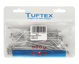 Tuftex Round Wire Nails Black 75 x 3.55 mm