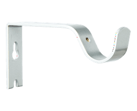 Design House Single Metal Bracket for Steel Rods Brushed Silver 25 mm
