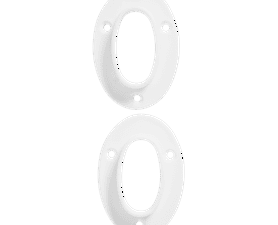 Build and Fix 2 x Large Oval Holder Rods White 60 x 43 x 60 mm