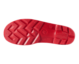 Bata Jobber Gumboot White and Red Size 8