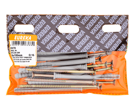 Eureka 6V70 8 x 100 mm Nail In Nylon Countersunk 15 Pack