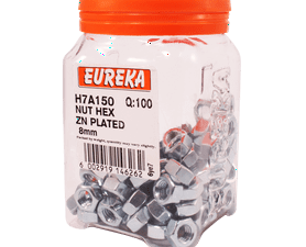 Eureka 8 mm Zinc Plated Hex Nut 100 Pack