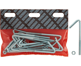 Eureka 6 x 90 mm Zinc Plated Hook Bolt and Nut 15 Pack