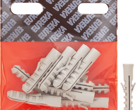 Eureka 1CE50U 10 x 50 mm Wall Plug Grey 12 Pack